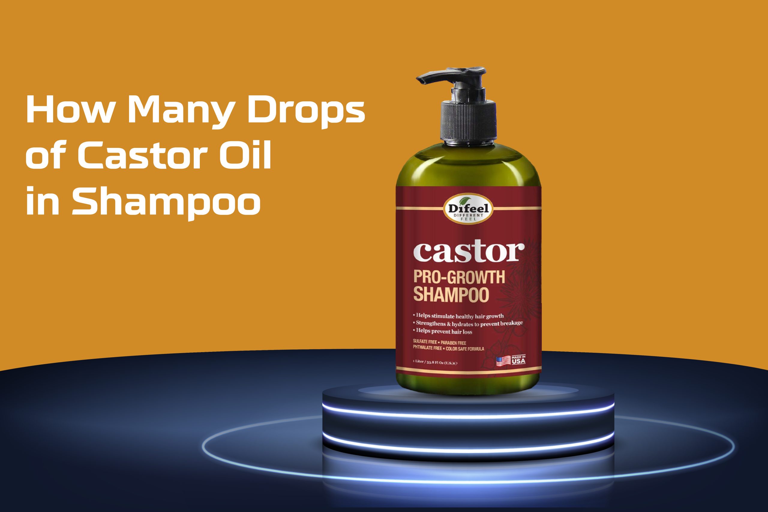 Drops of Castor Oil in Shampoo