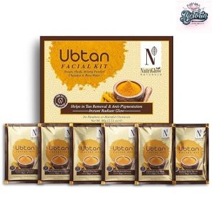 NutriGlow NATURAL'S Ubtan Facial Kit For Glowing Skin, Tan Removal With Haldi & Chandan